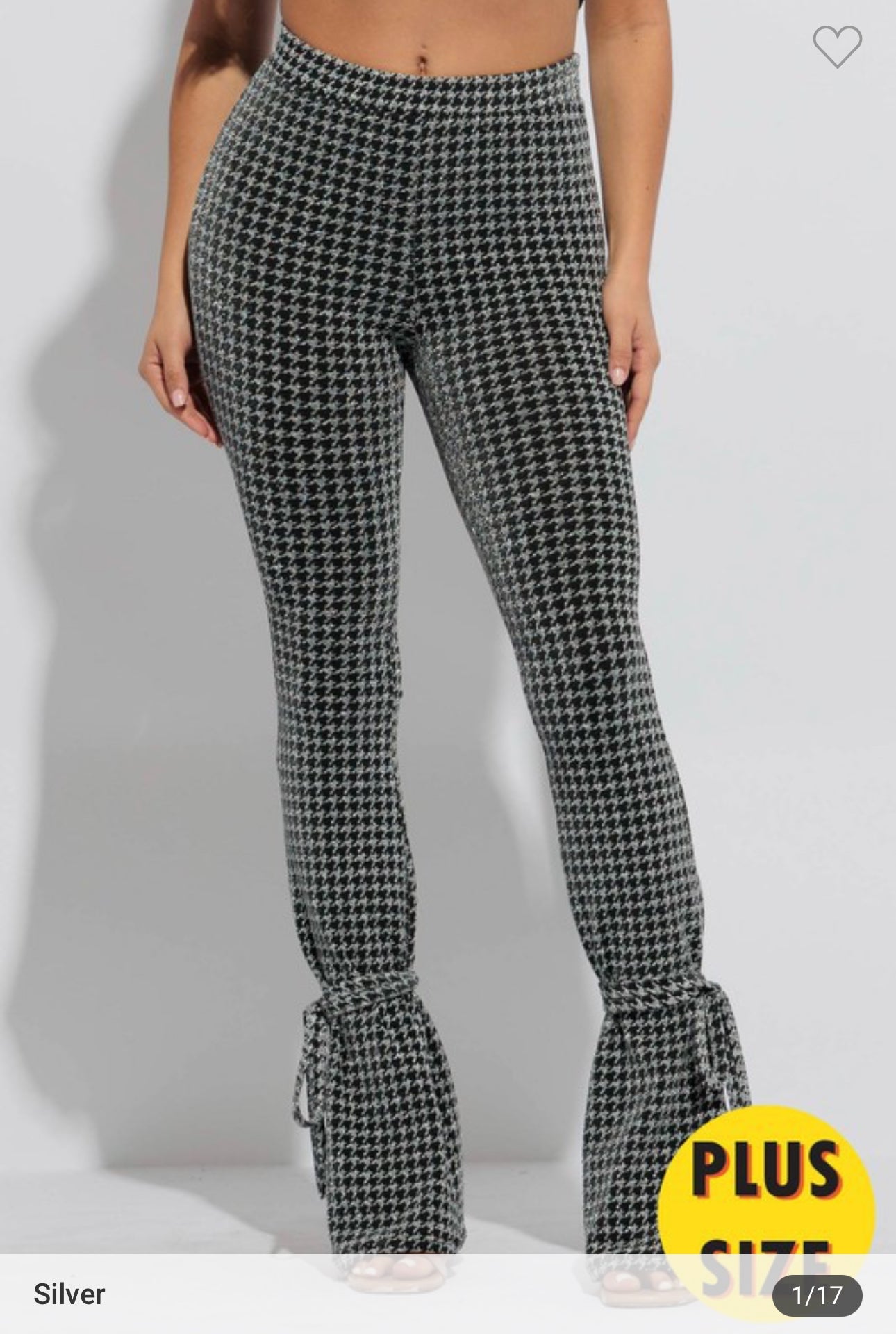 Plus size Houndstooth Pants