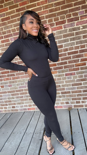 Mock Neck Set