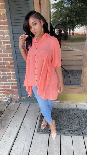 Halley Button Down Tunic Top only