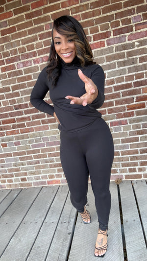 Mock Neck Set