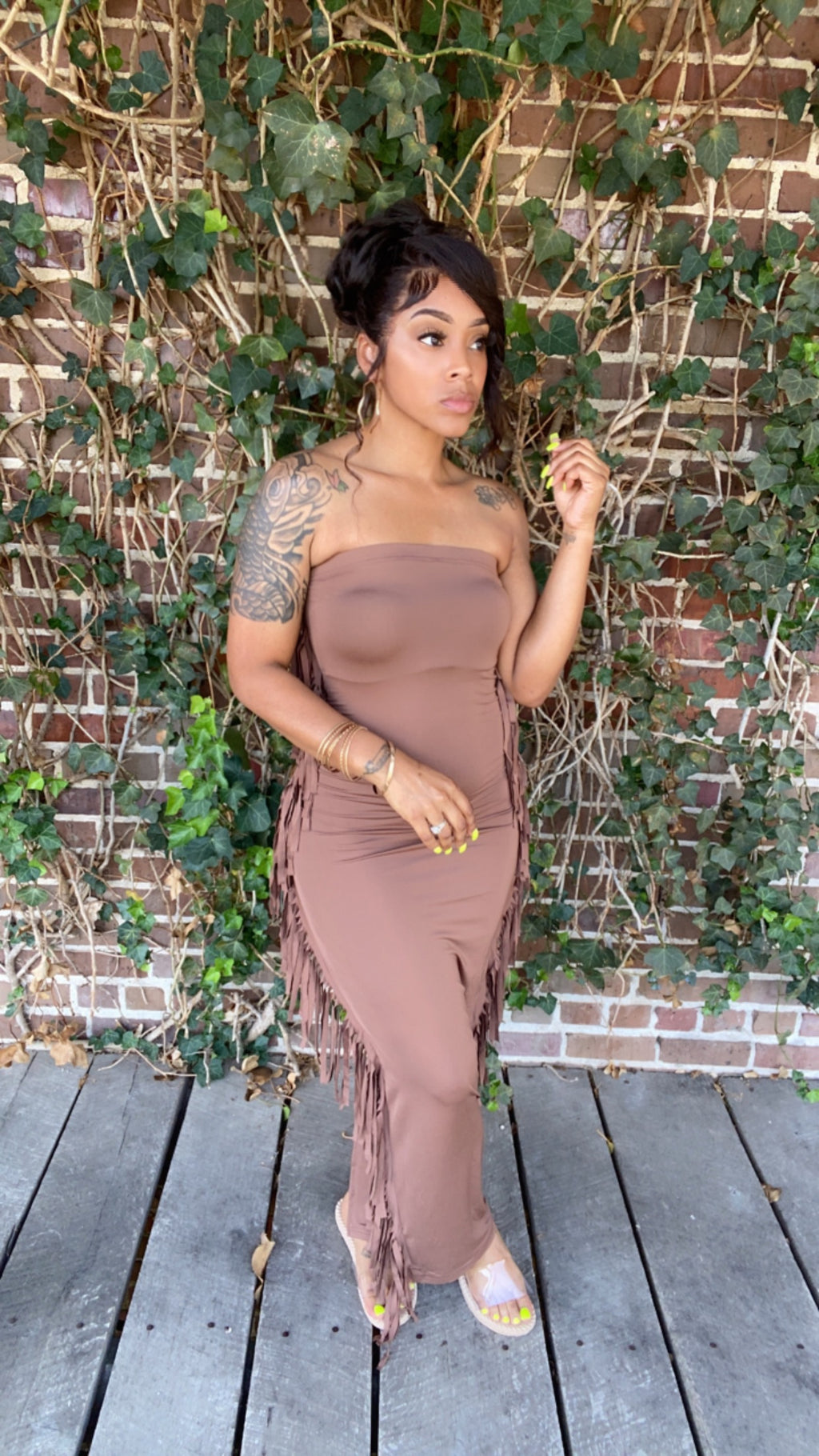 ATTENTION FRINGE DRESS
