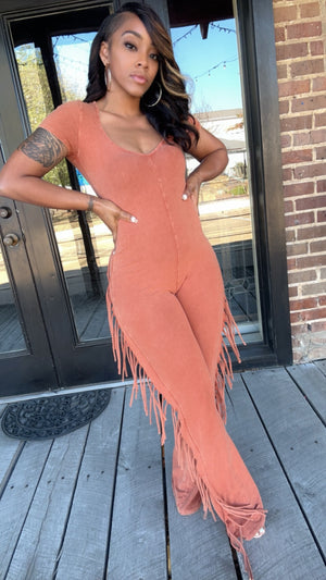 Younique Fringe Jumpsuit Pre Stock  11/19