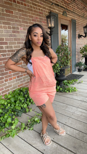 Hanna Coral Overalls/ Romper Restock