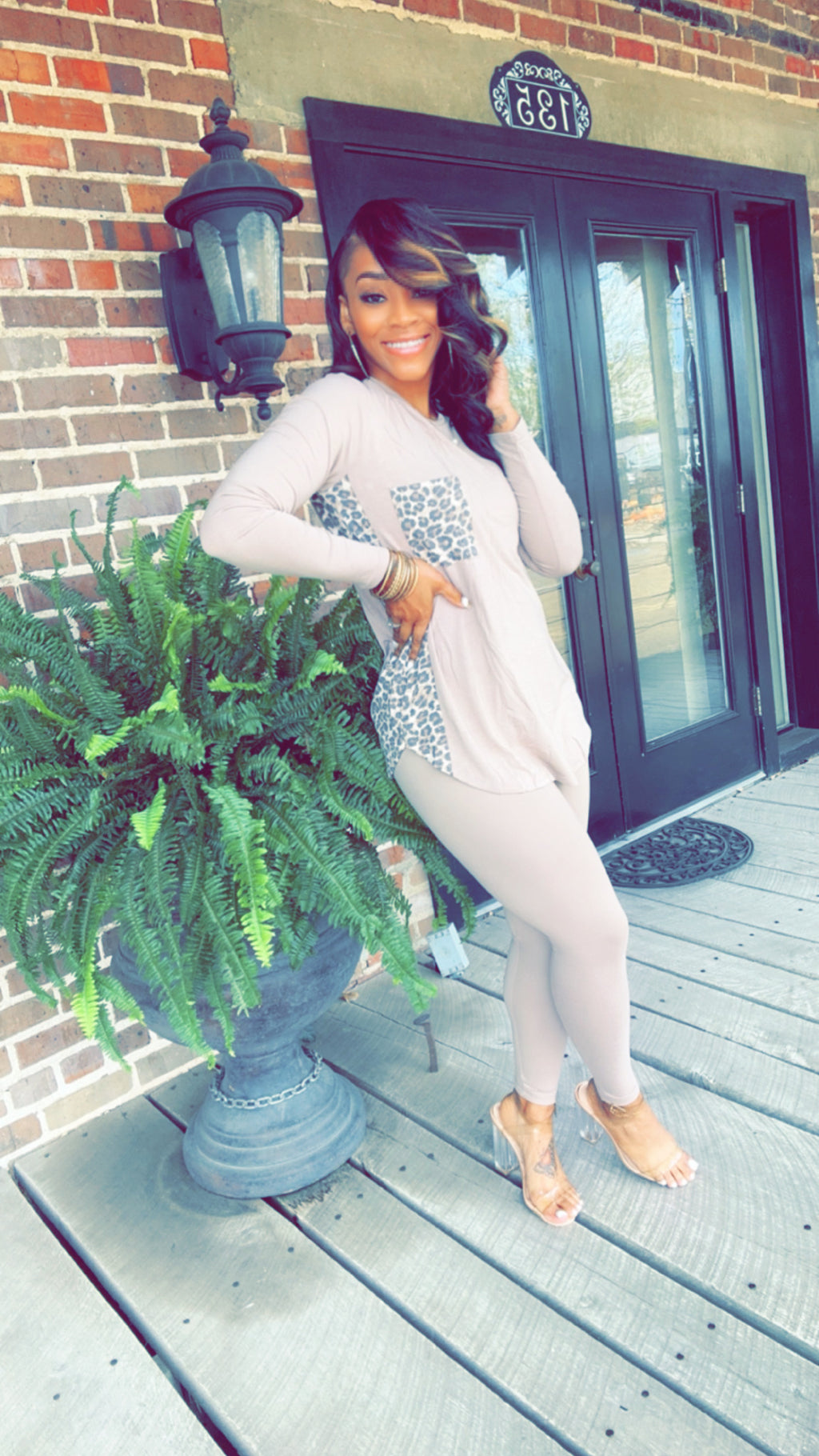 Ash Mocha Leopard Set