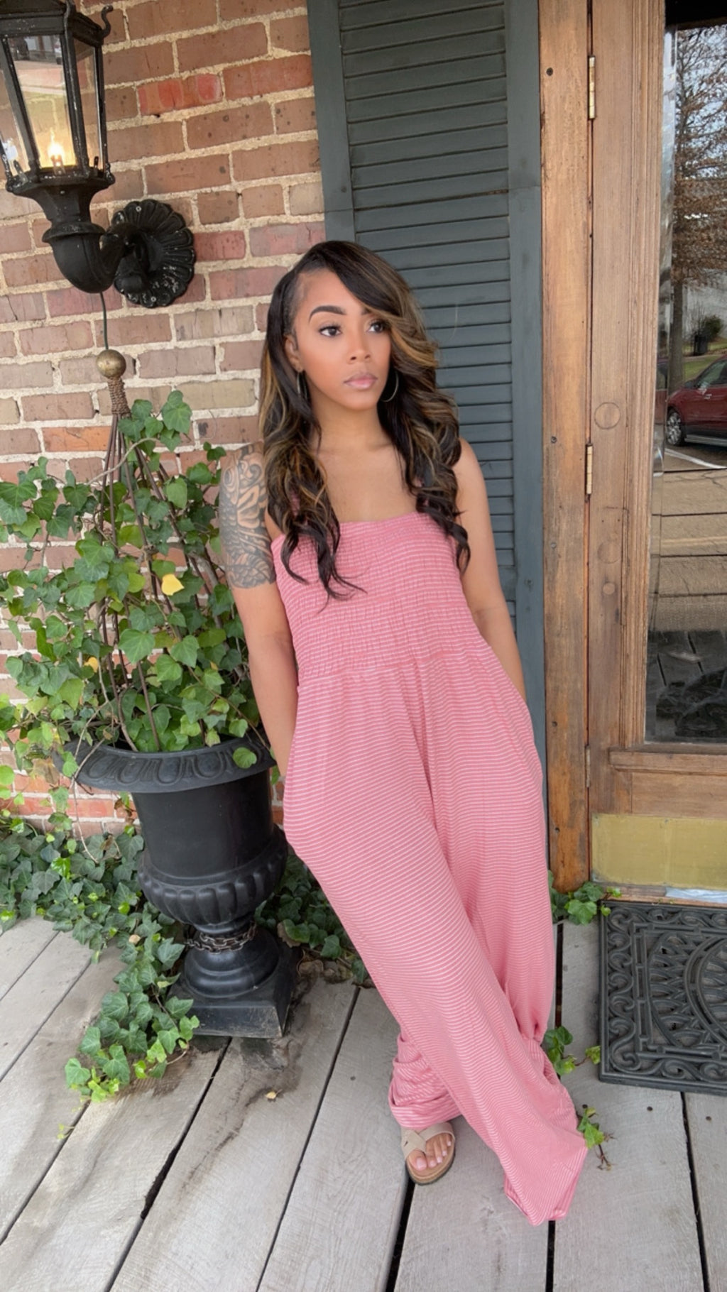 Plus Size Coral Pink Jumpsuit
