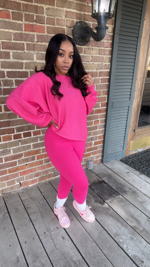 Fuschia Viscose Sweater Set (Restock 1/22)