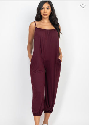 Burgundy Comfy Jumpsuit