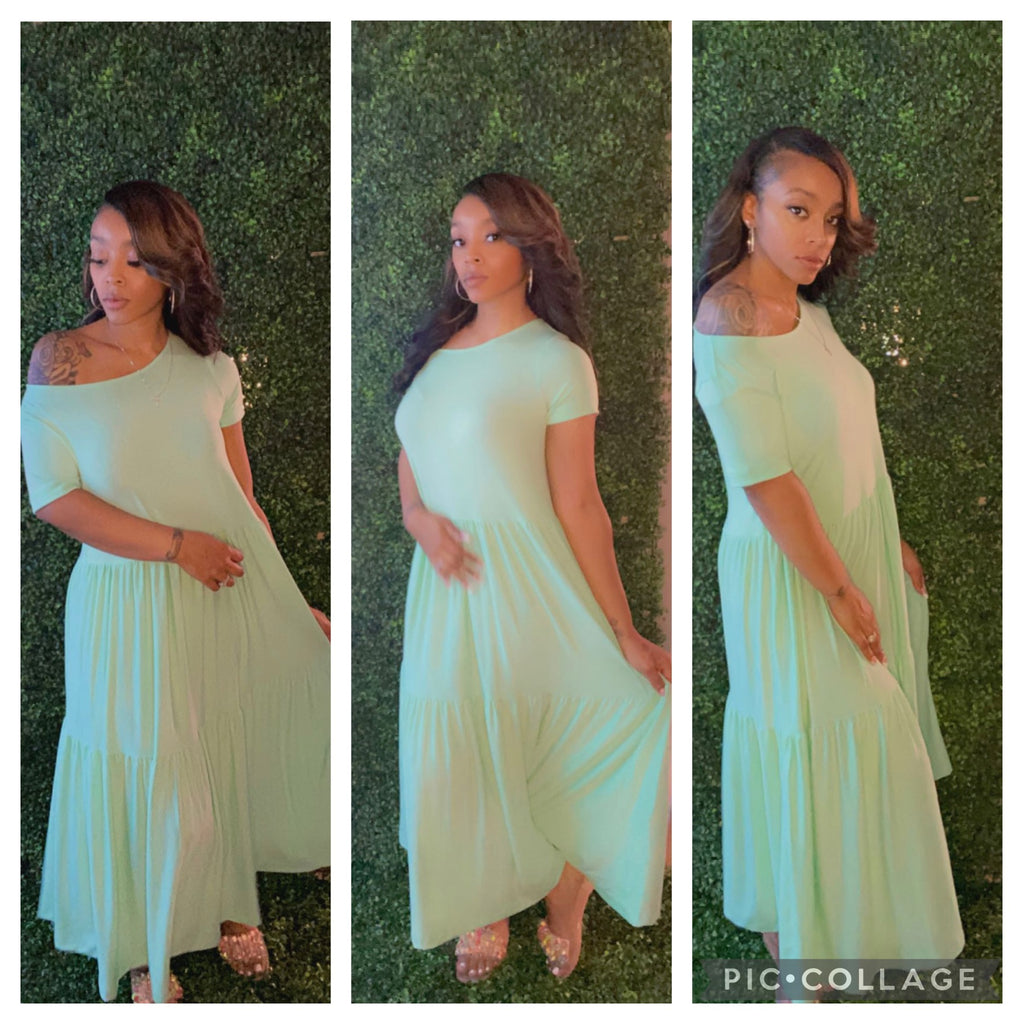Plus size Spring Maxis (Mint)
