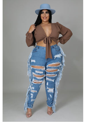 Plus Tasha Tassel Jeans