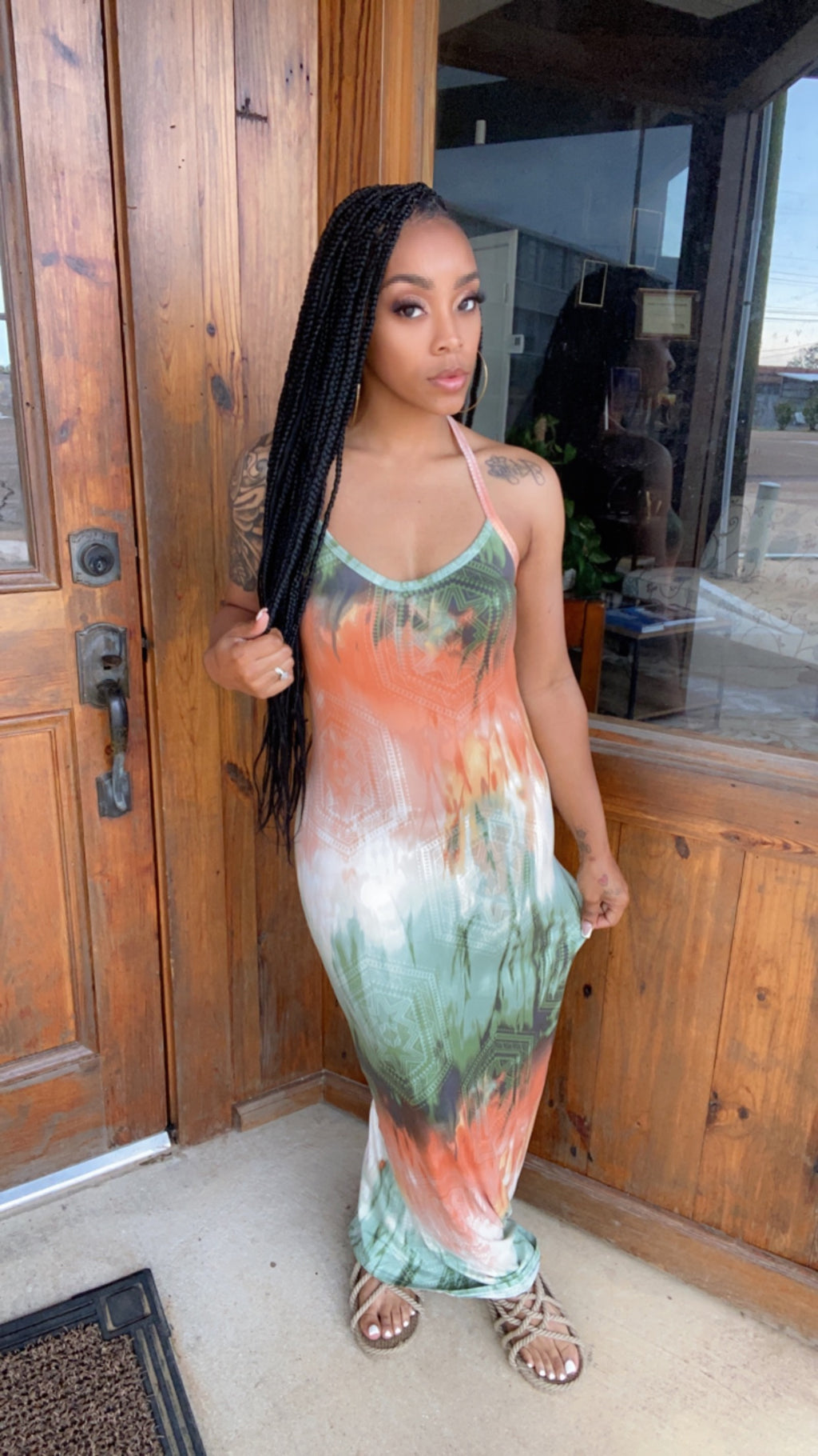 Plus Size Multi Color Maxi