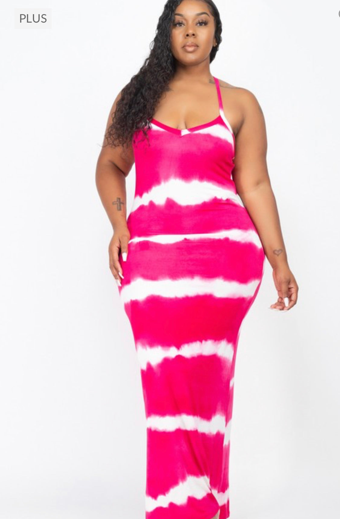 Plus Size Spring Tie Dye Maxi