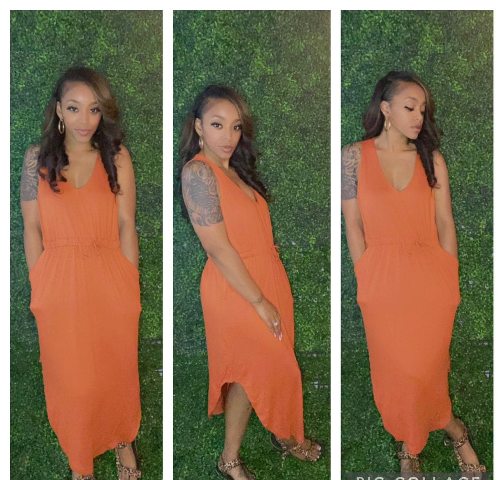 Plus Size Mango Drawstring Dress