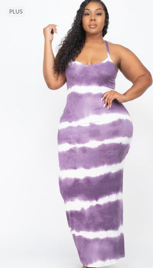 Plus Size Spring Tie Dye Maxi